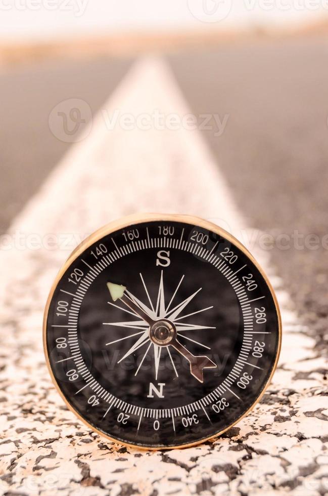 Compass on the road photo