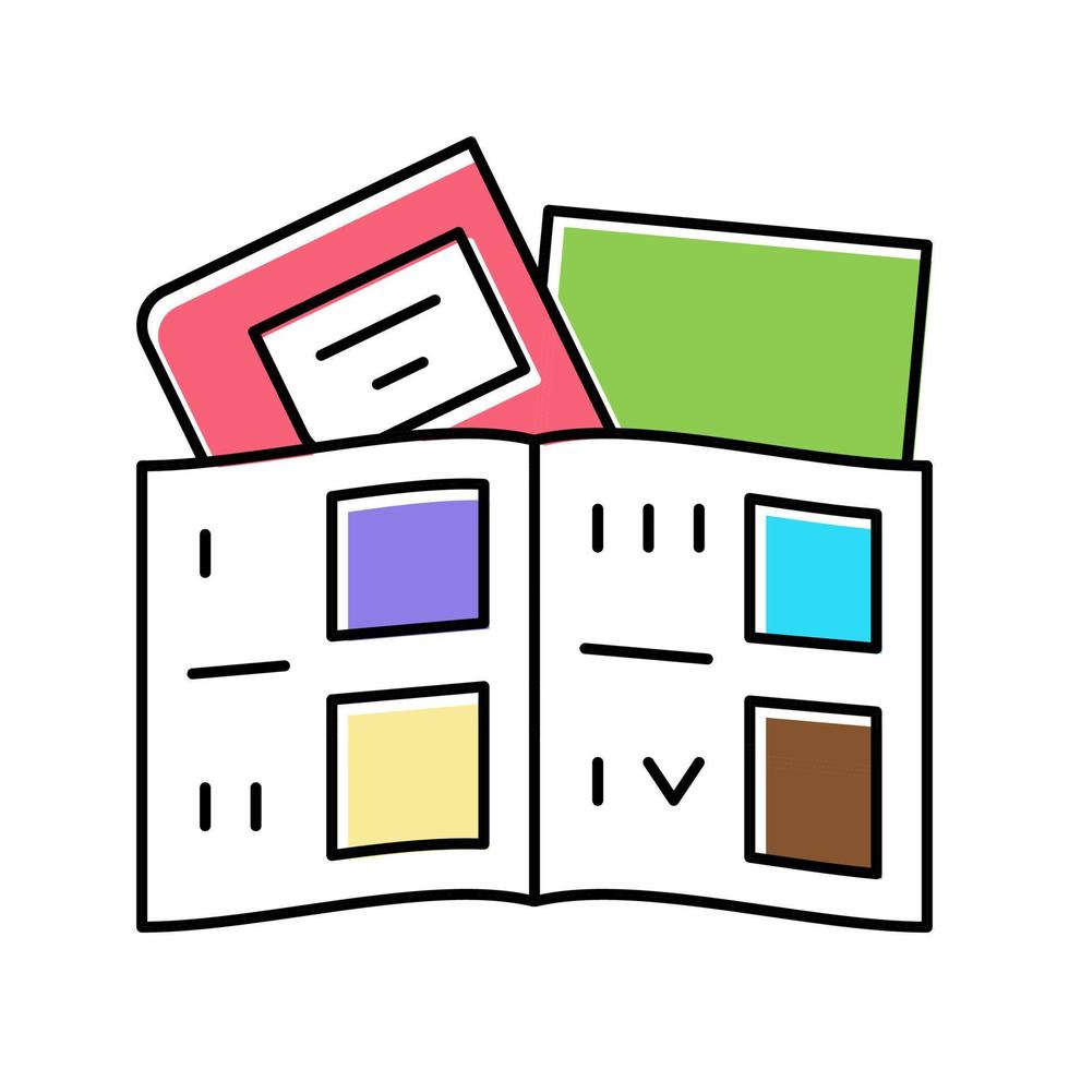 tutorial book color icon vector illustration