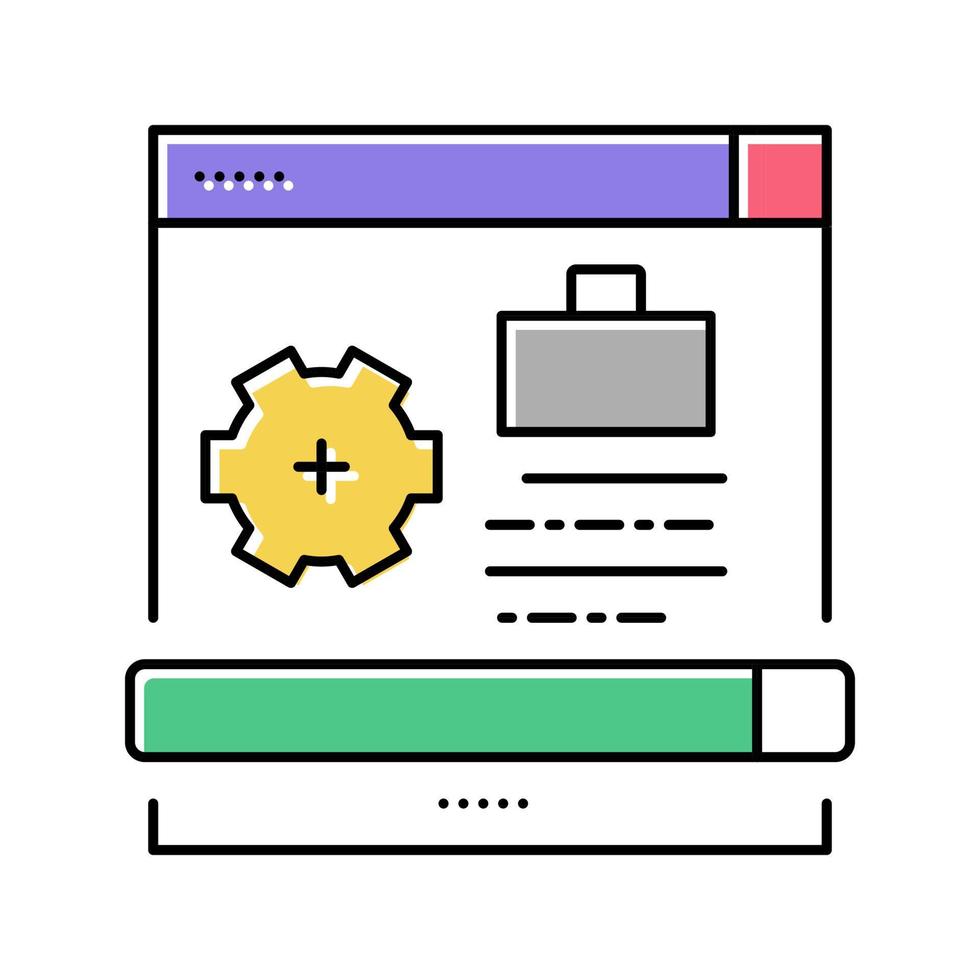 process work color icon vector illustration