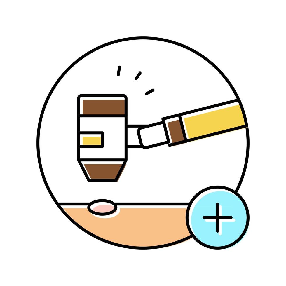ilustración de vector de icono de color de clínica de dermatología general