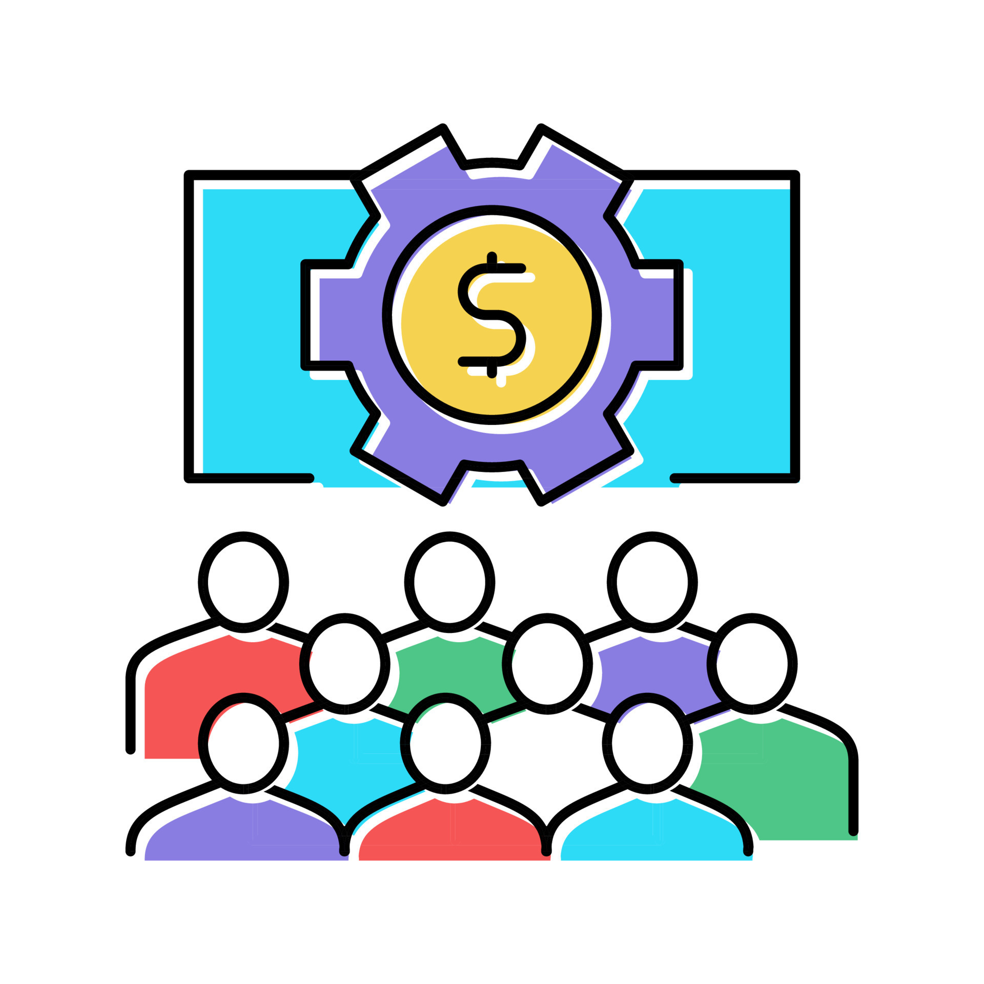 communication process on forum color icon vector illustration 19580143