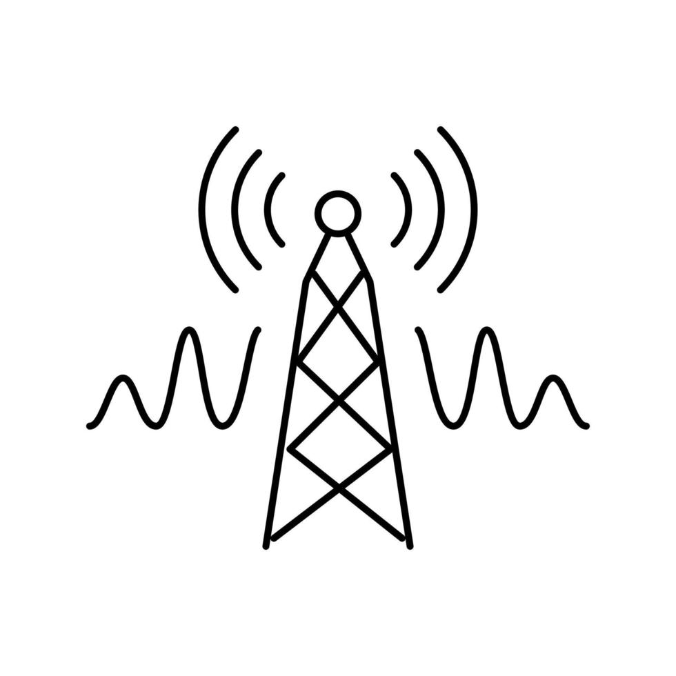 telecommunication service line icon vector illustration