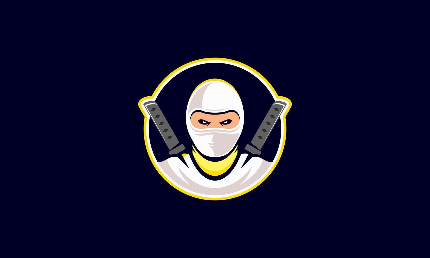 Ninja Logo Mascot Character vector