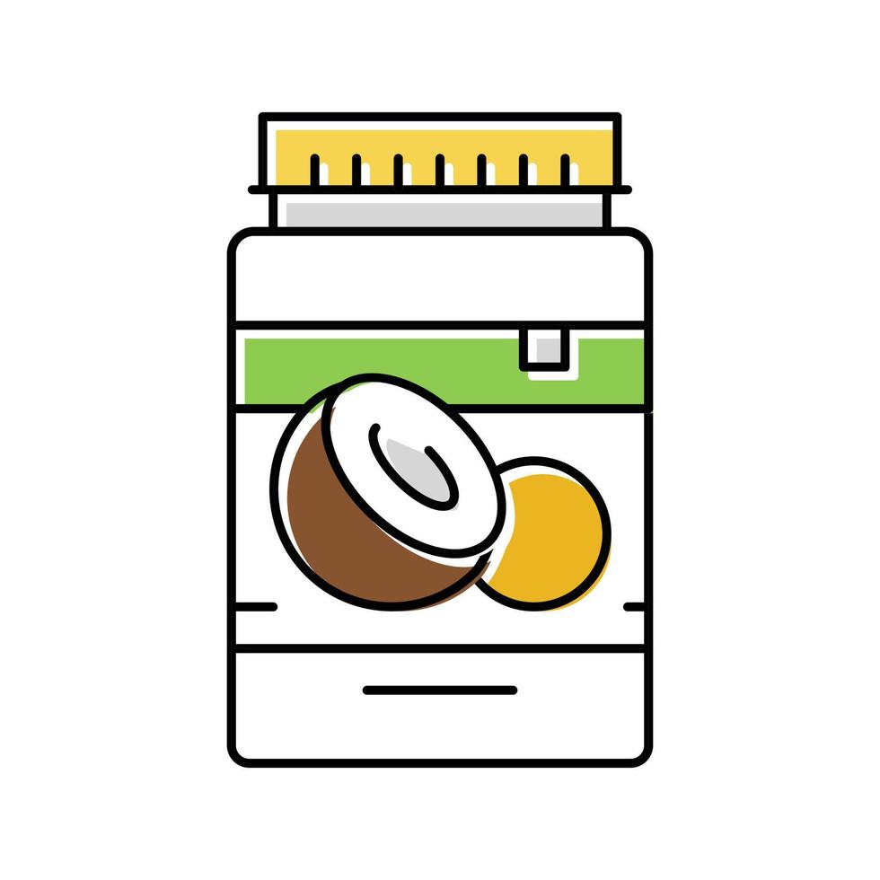 oil coconut coco color icon vector illustration