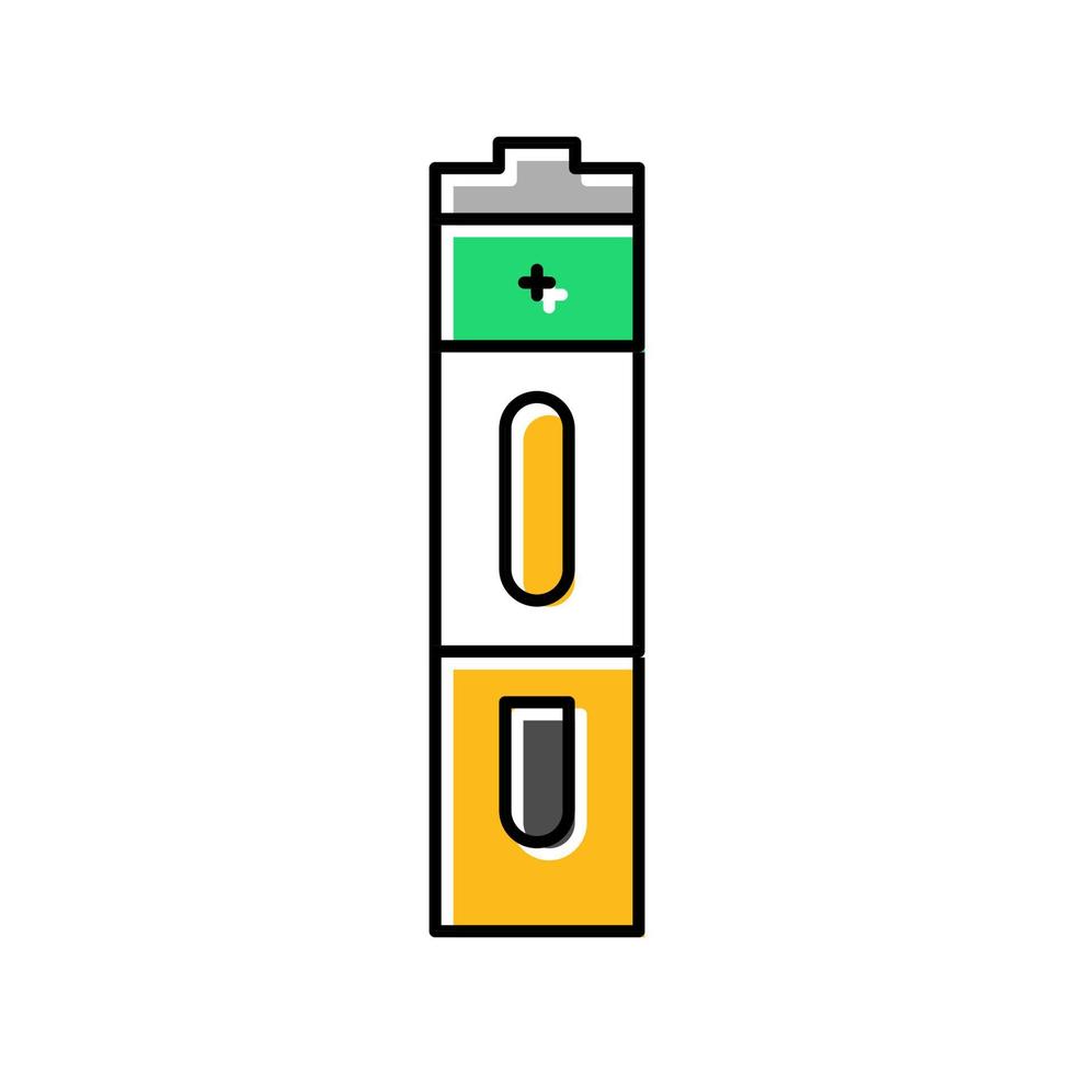 aa battery power energy color icon vector illustration