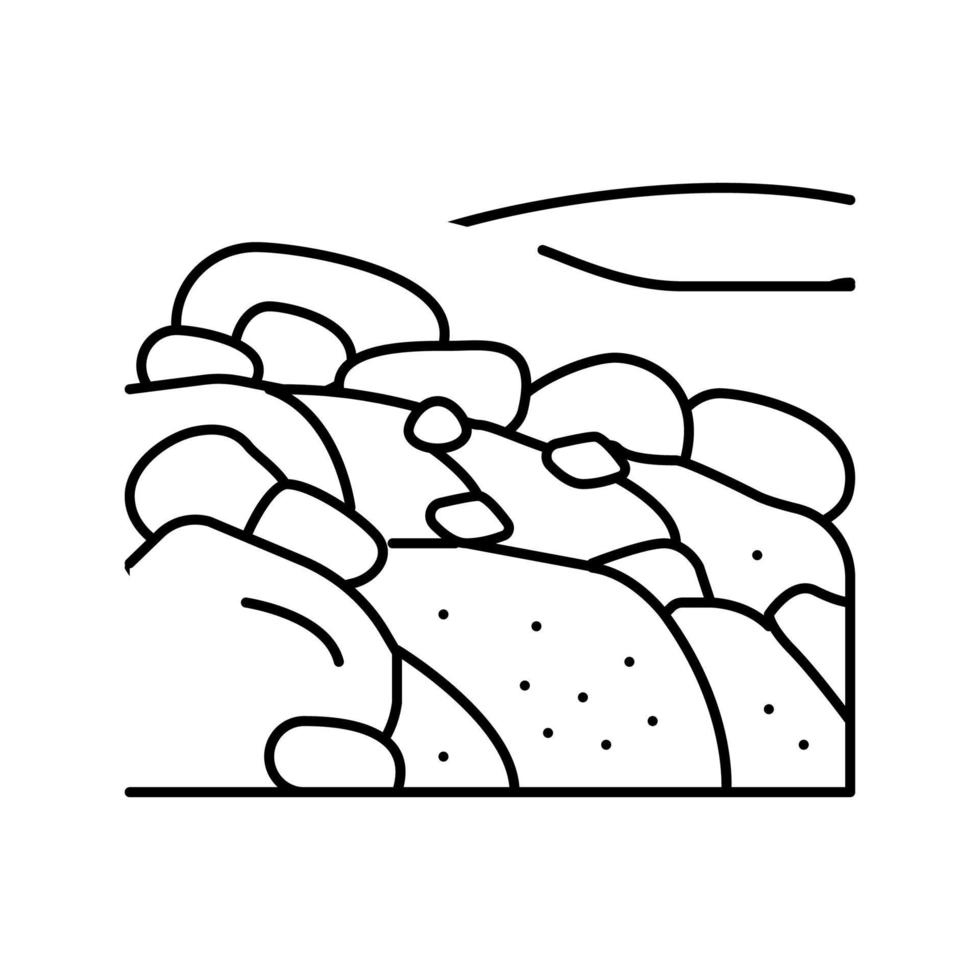 rápidos río línea icono vector ilustración