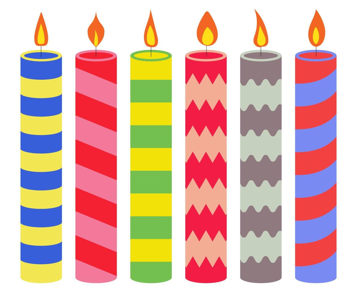 conjunto de ilustraciones de velas vectoriales vector