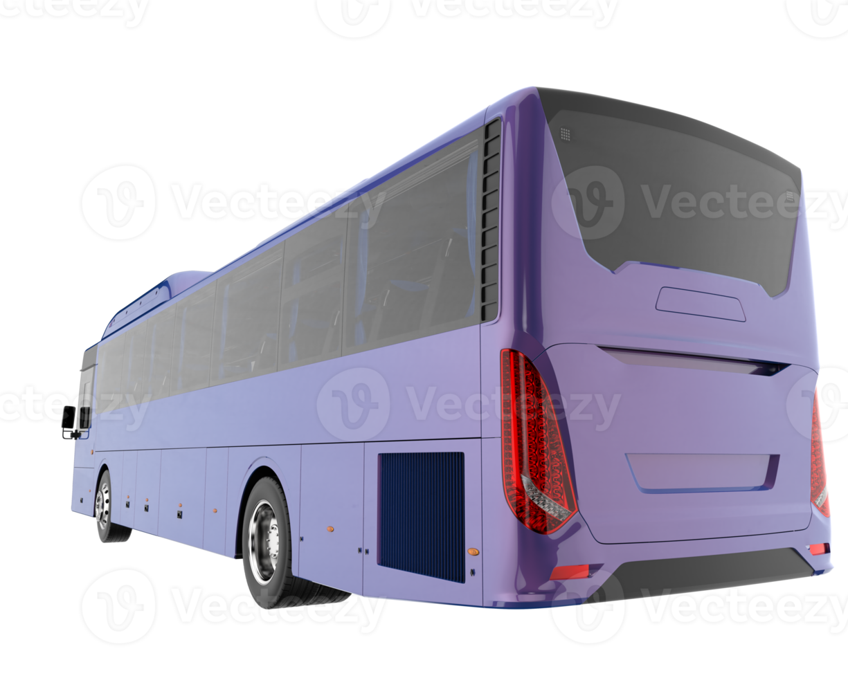 City bus isolated on transparent background. 3d rendering - illustration png