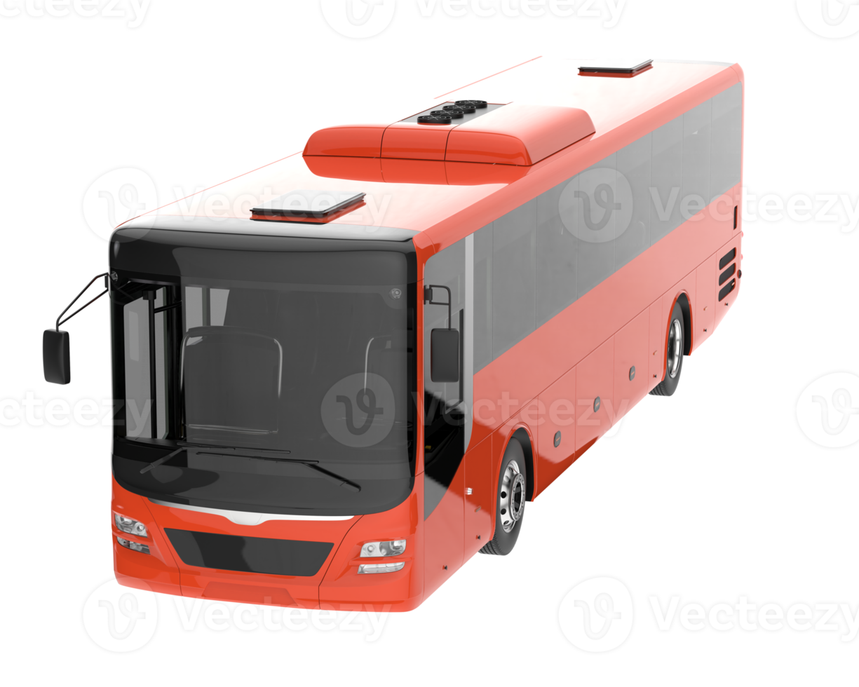 City bus isolated on transparent background. 3d rendering - illustration png