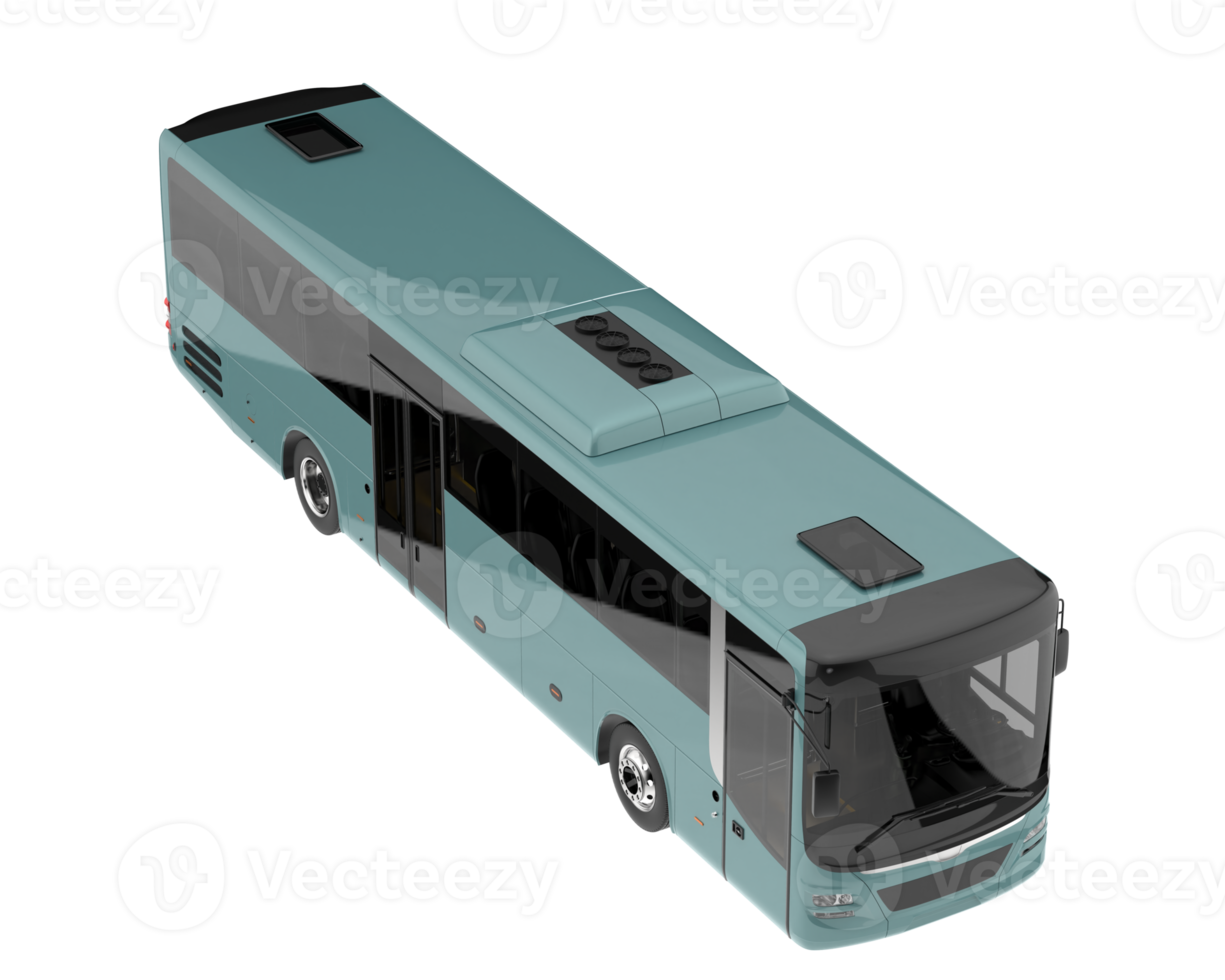 City bus isolated on transparent background. 3d rendering - illustration png