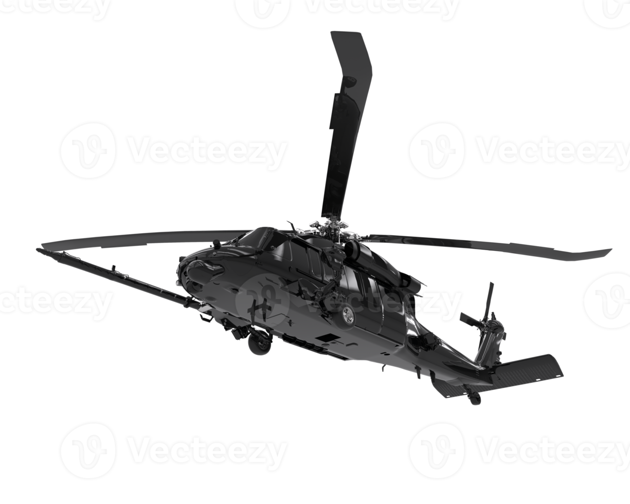 Helicopter isolated on transparent background. 3d rendering - illustration png