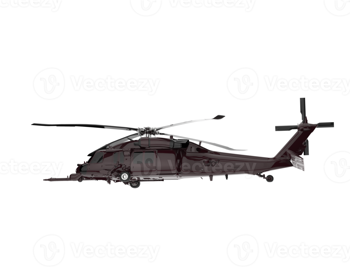 Helicopter isolated on transparent background. 3d rendering - illustration png