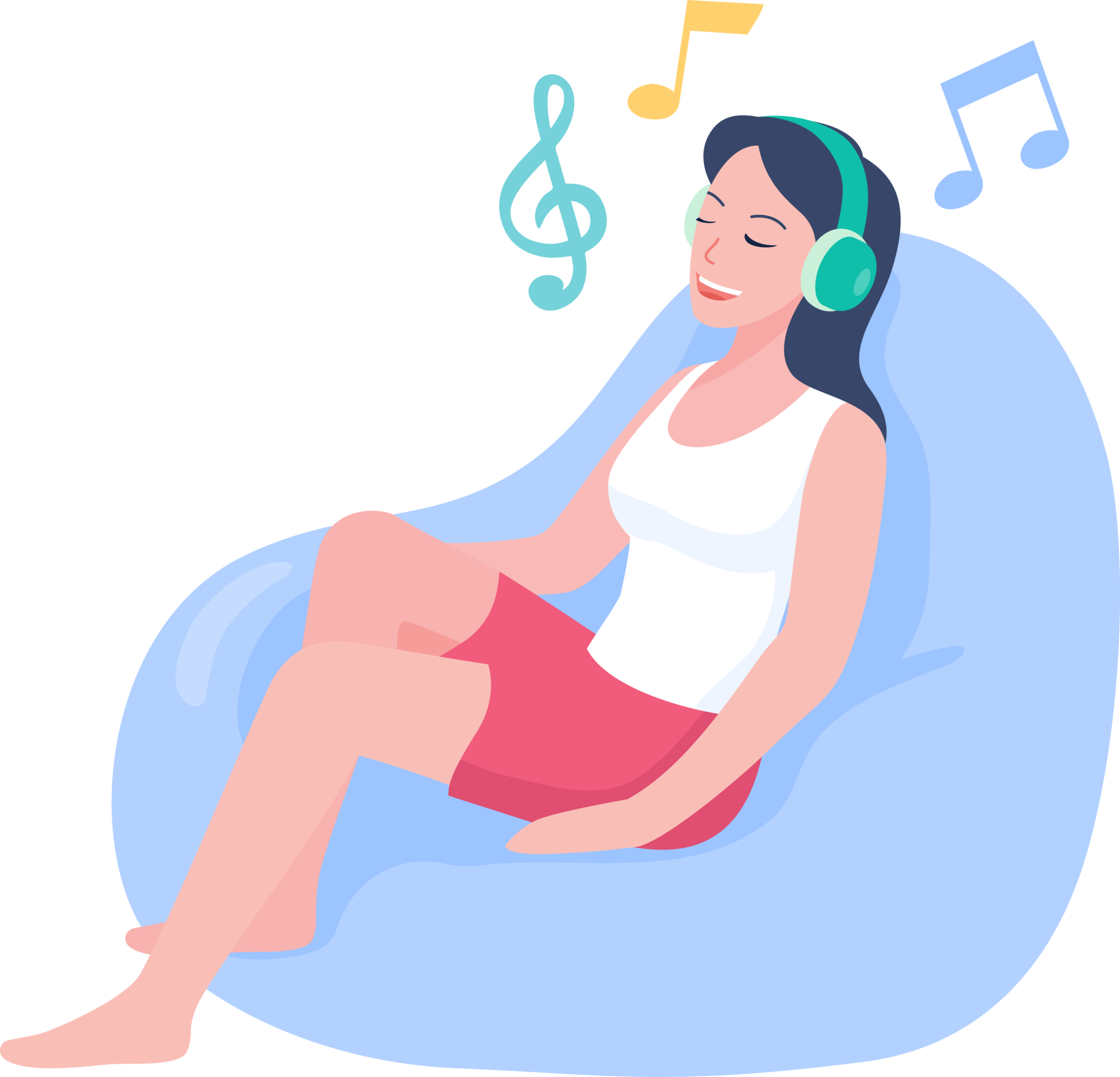 the-girl-with-headphones-listening-music-meditation-vector-13682509