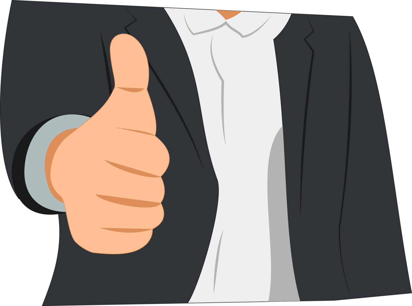 businessman giving thumbs up. illustration giving praise. good job