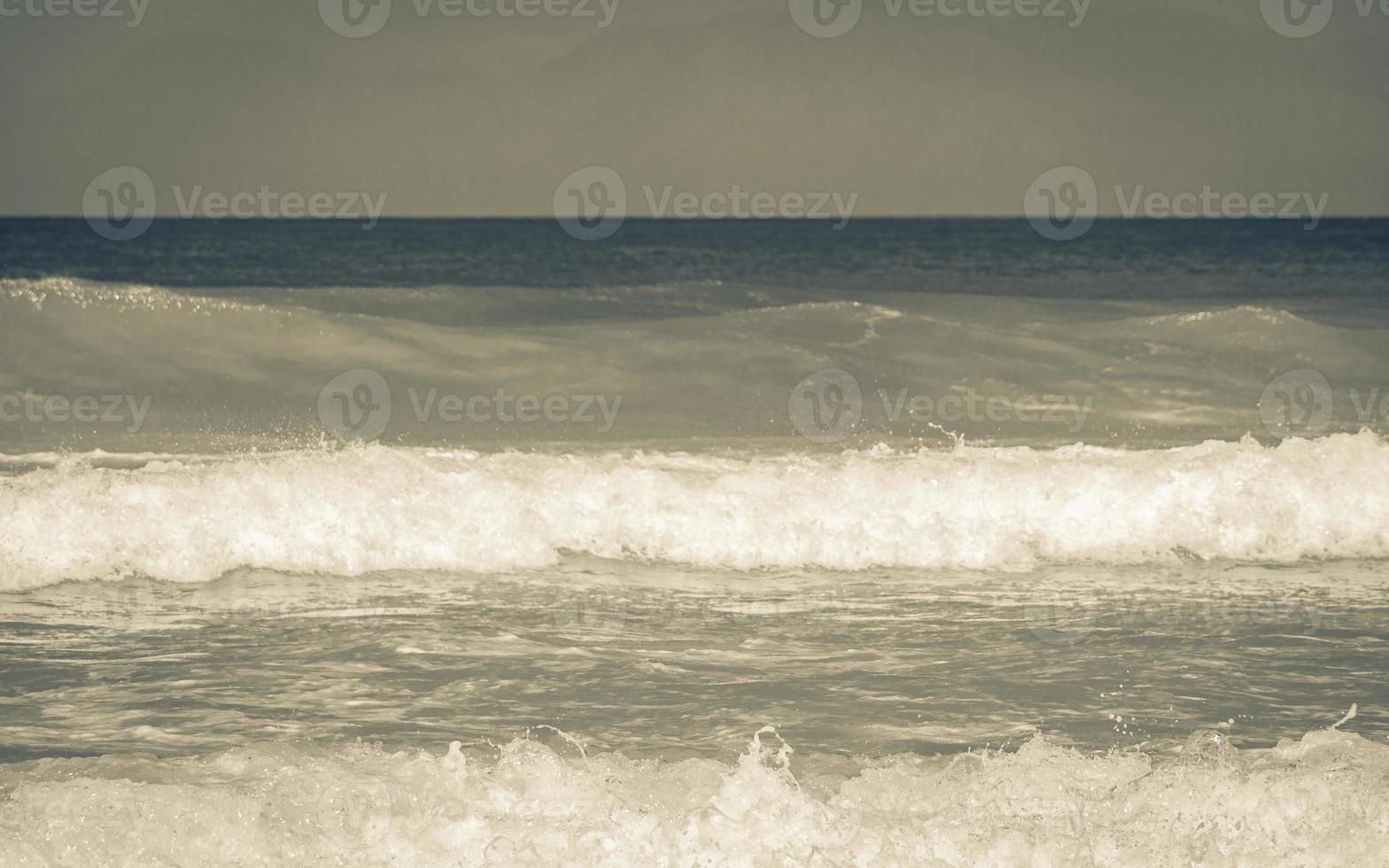 Fish Hoek Beach False Bay turquoise water waves Cape Town. photo