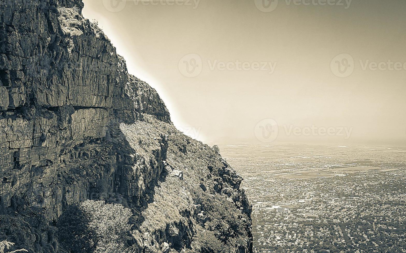 increíble vista desde el parque nacional de la montaña de la mesa. foto