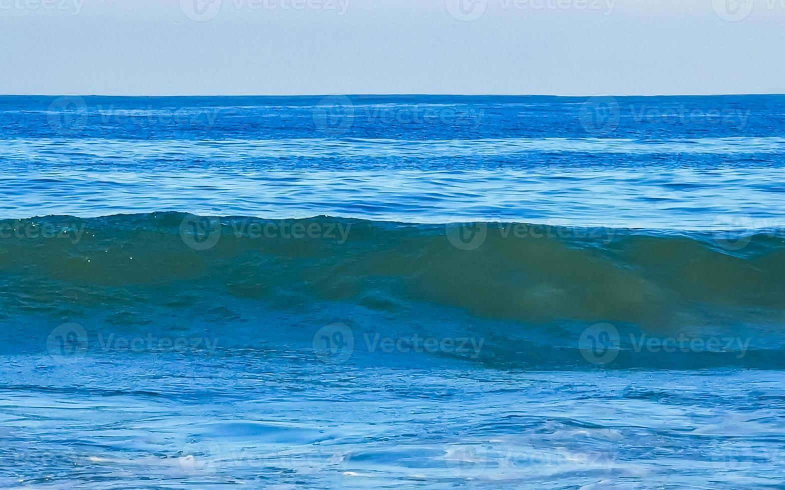 Extremely huge big surfer waves at beach Puerto Escondido Mexico. photo