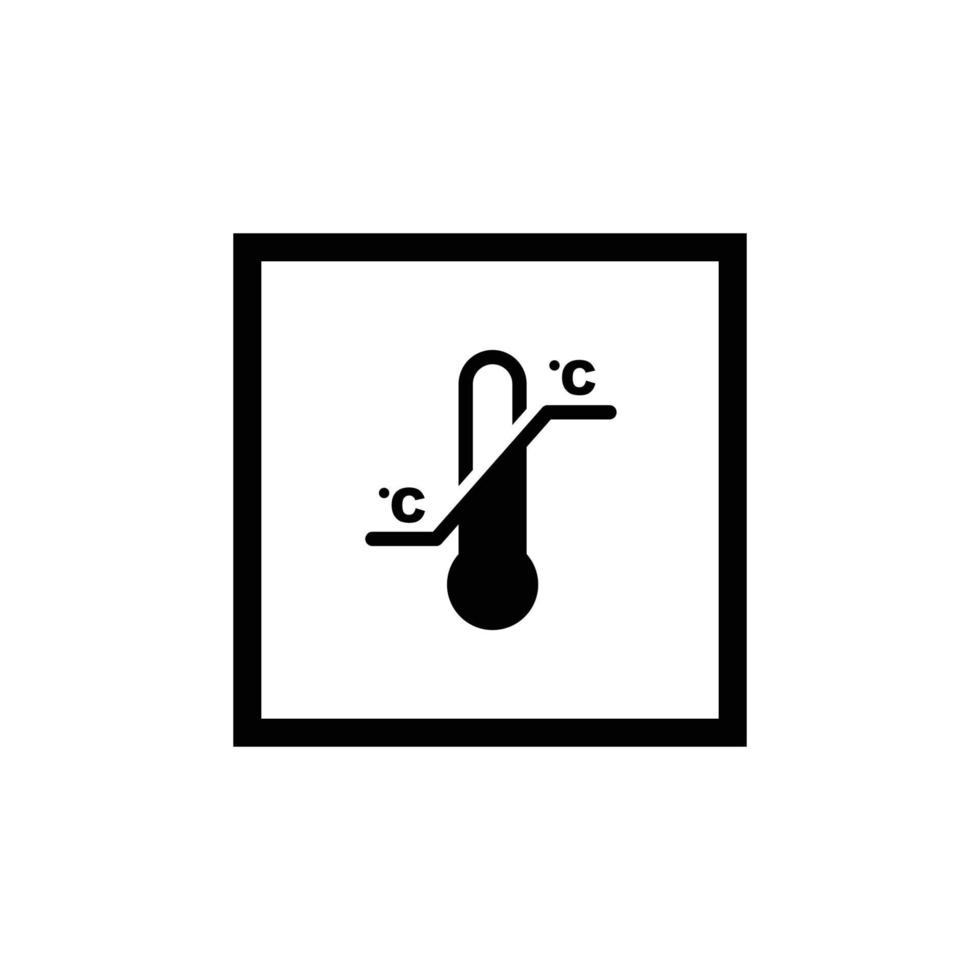 Ilustración de vector de icono plano simple de temperatura