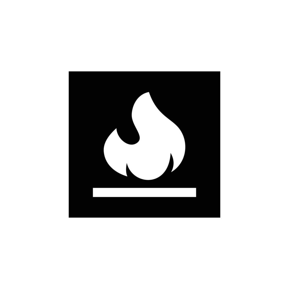 Flammable cardboard simple flat icon vector illustration