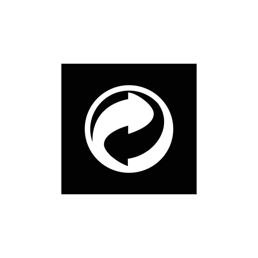 Recycled cardboard simple flat icon vector illustration