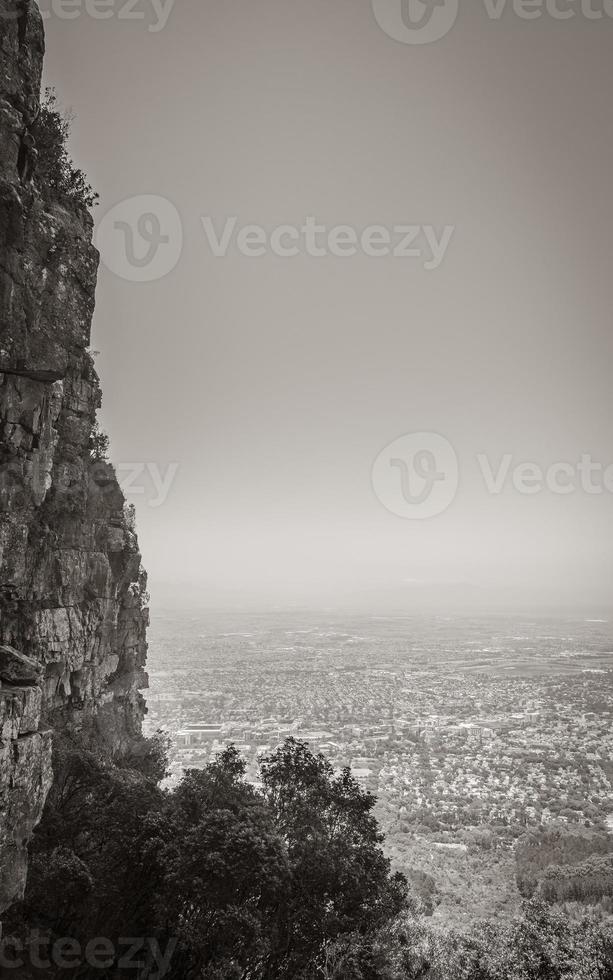 View from Table Mountain National Park Cape Town to Claremont. photo