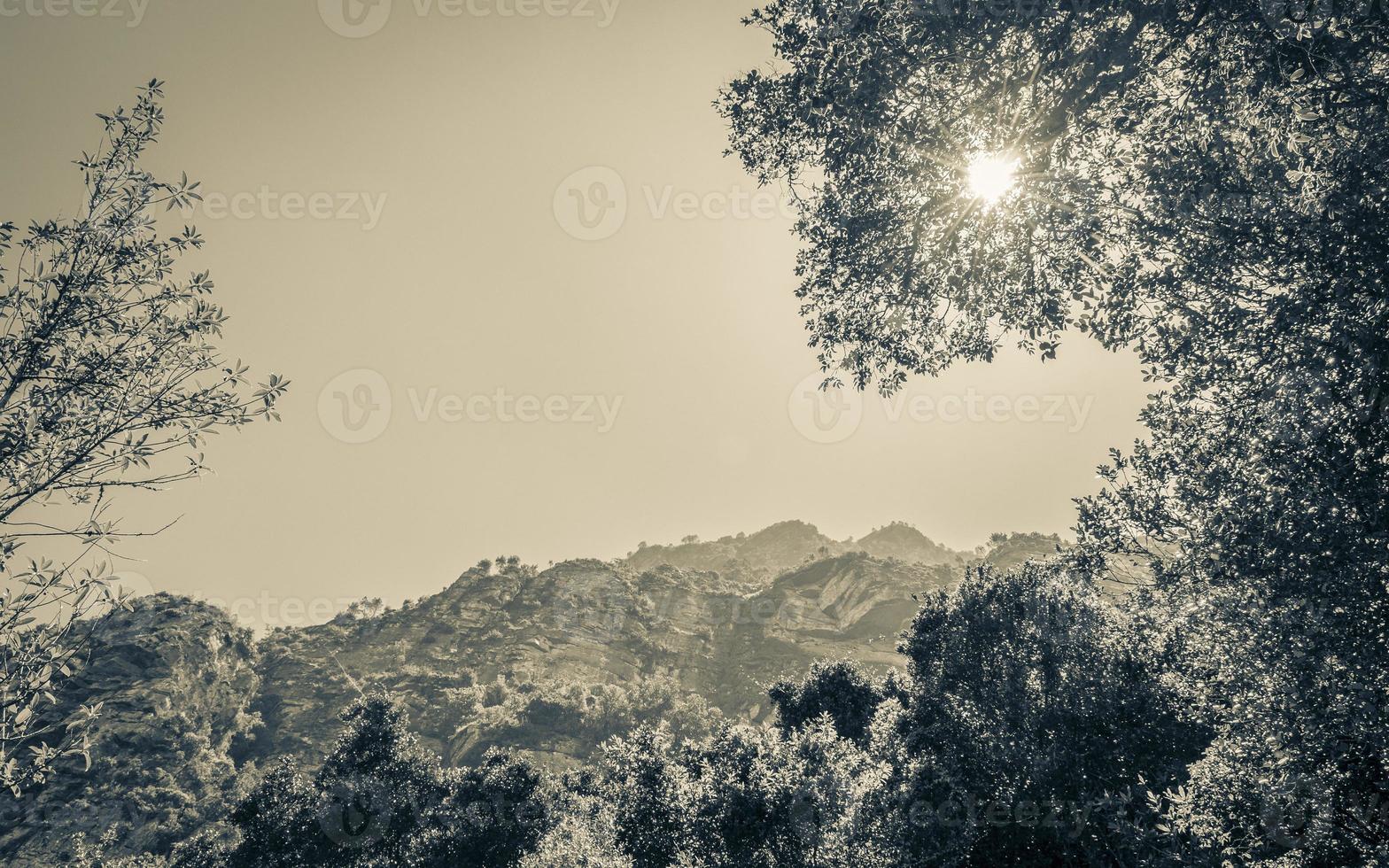 Sunshine over the mountains in the Tablemountain National Park. photo