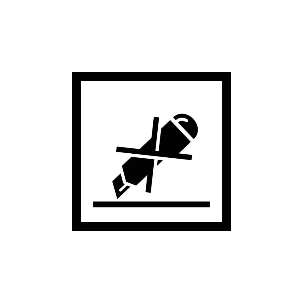 Do not use cutter cardboard simple flat icon vector illustration