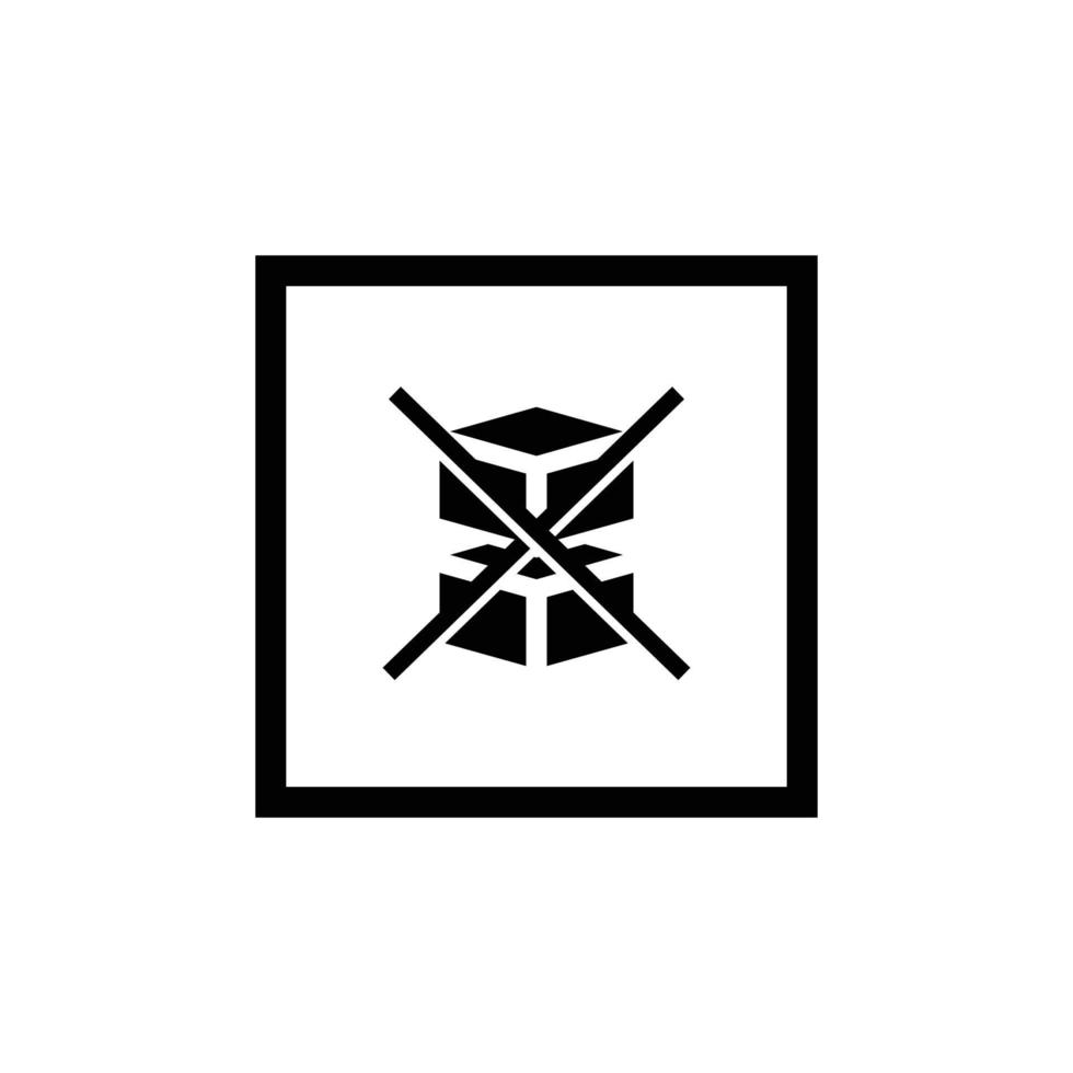 Do not stack cardboard simple flat icon vector illustration