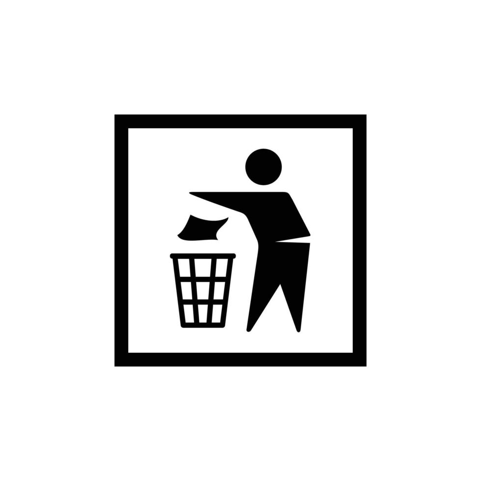 Do not litter simple flat icon vector illustration