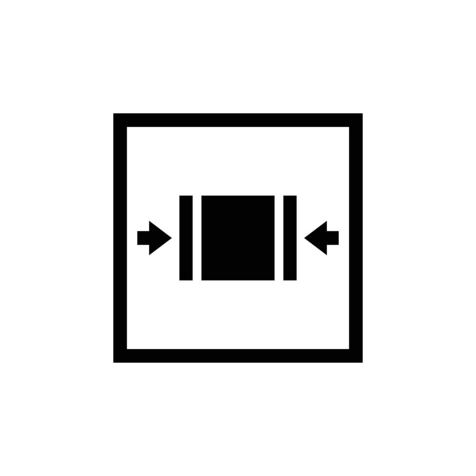 abrazadera aquí simple icono plano ilustración vectorial vector