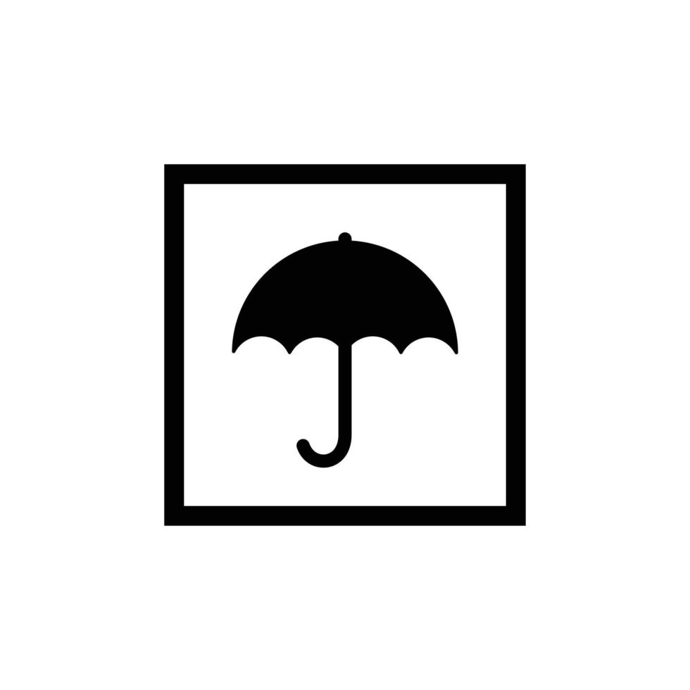 Keep dry cardboard simple flat icon vector illustration