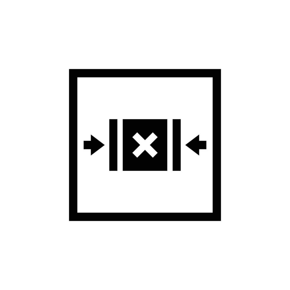 No clamp here cardboard simple flat icon vector illustration 19583019