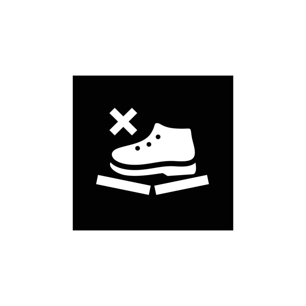 Do not step cardboard simple flat icon vector illustration