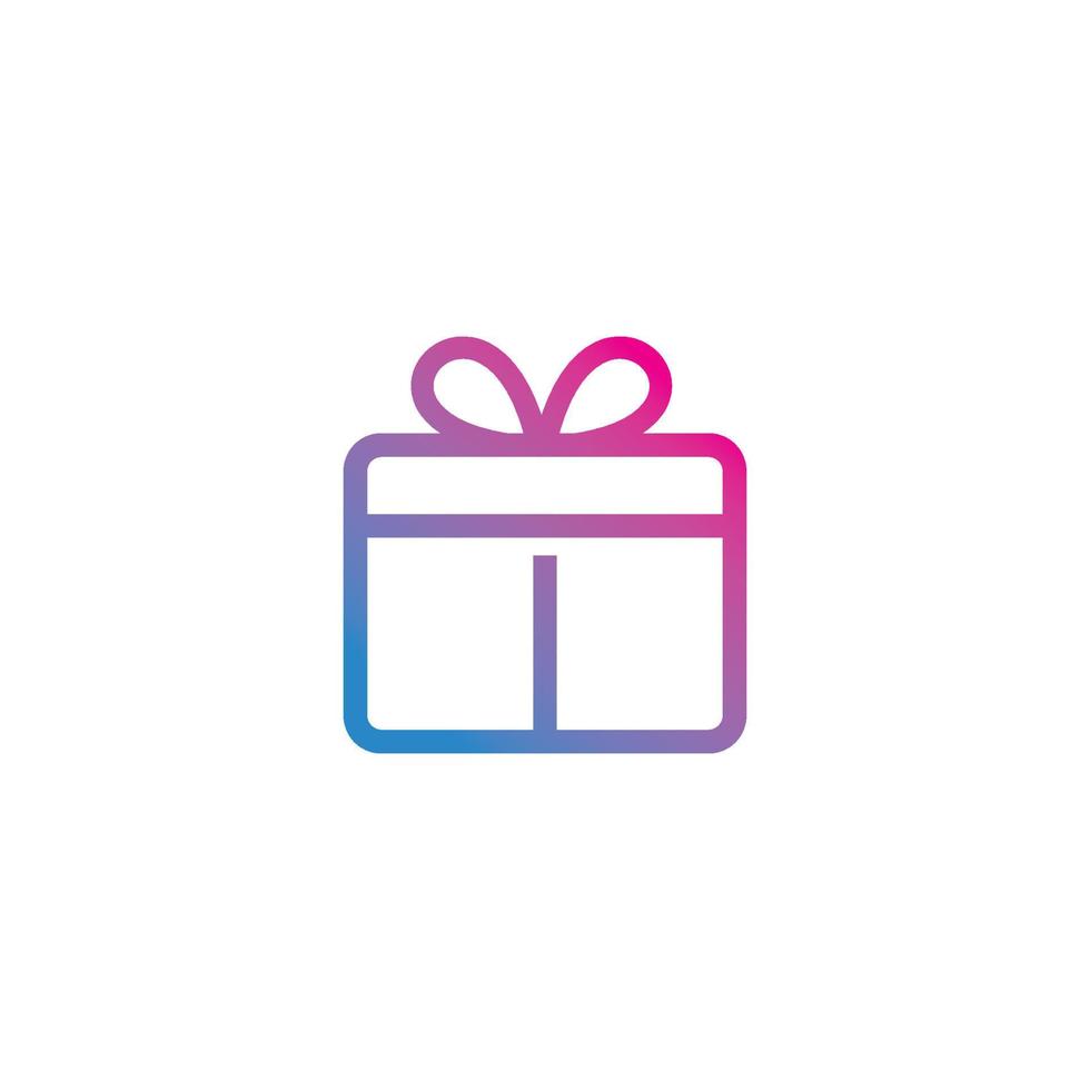 Give away outline gradient icon vector