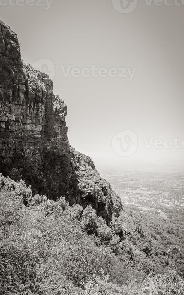 View from Table Mountain National Park Cape Town to Claremont. photo
