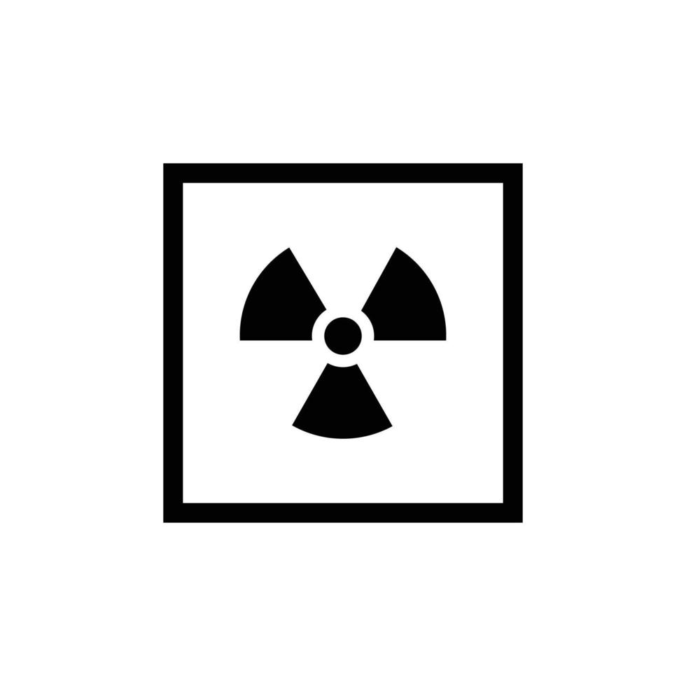 Radiation cardboard simple flat icon vector illustration