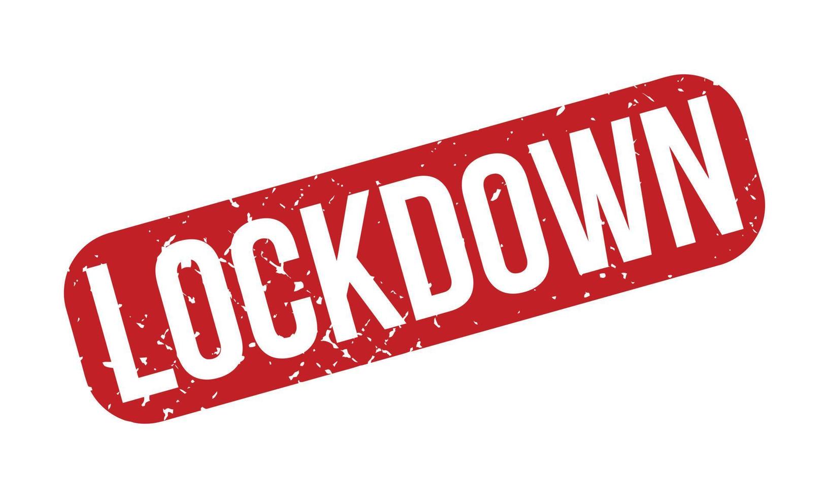 Lockdown Rubber Stamp. Red Lockdown Rubber Grunge Stamp Seal Vector Illustration - Vector