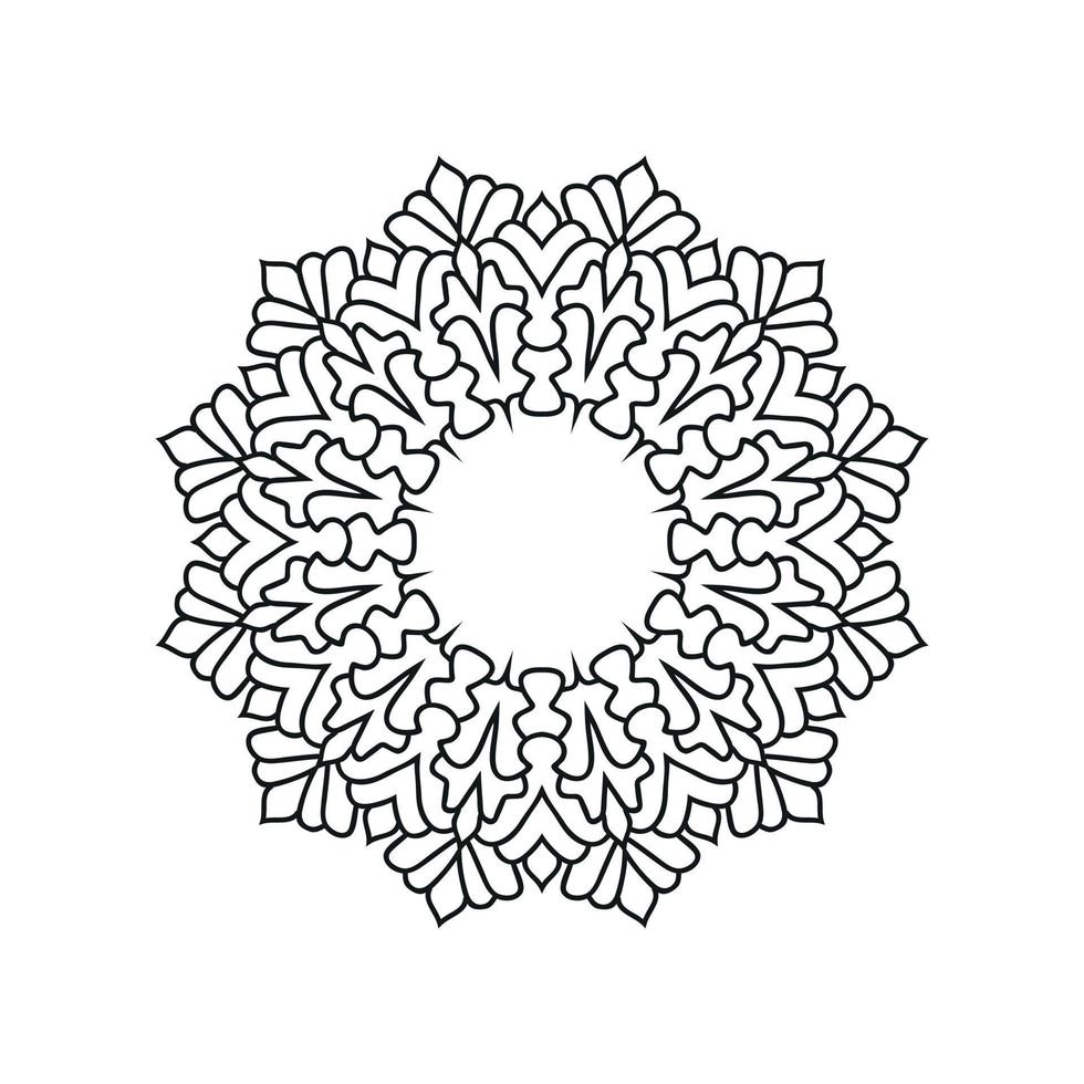Black and white flower mandala designs. New mandala art vector illustration