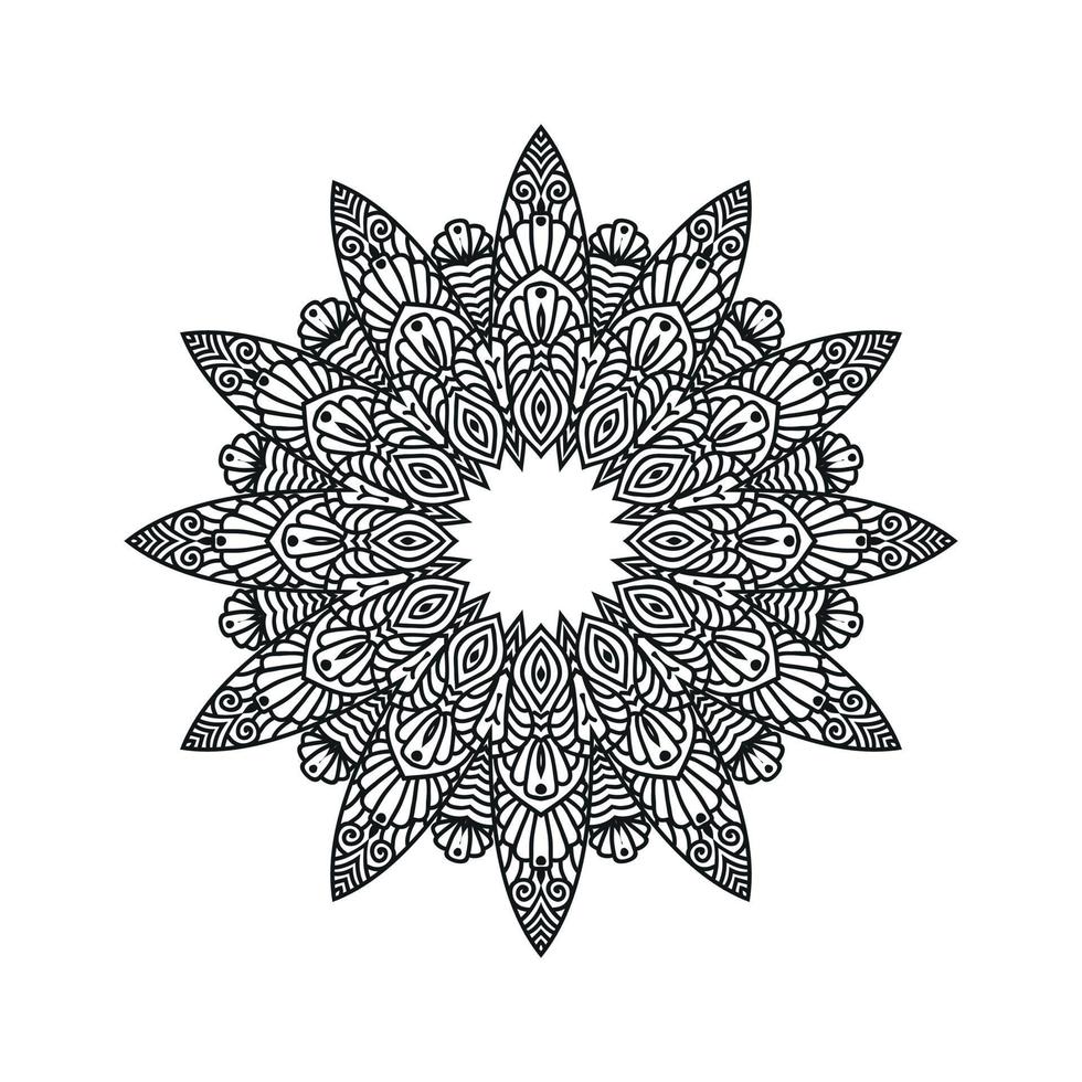 Black and white flower mandala designs vector