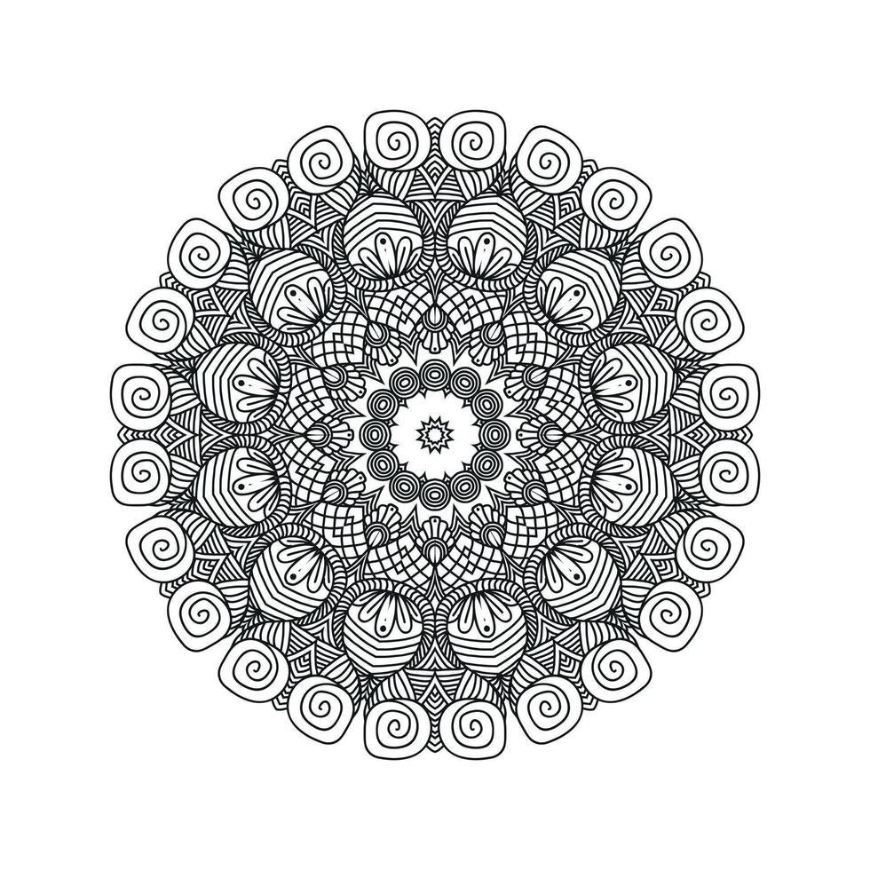 Black and white flower mandala designs vector