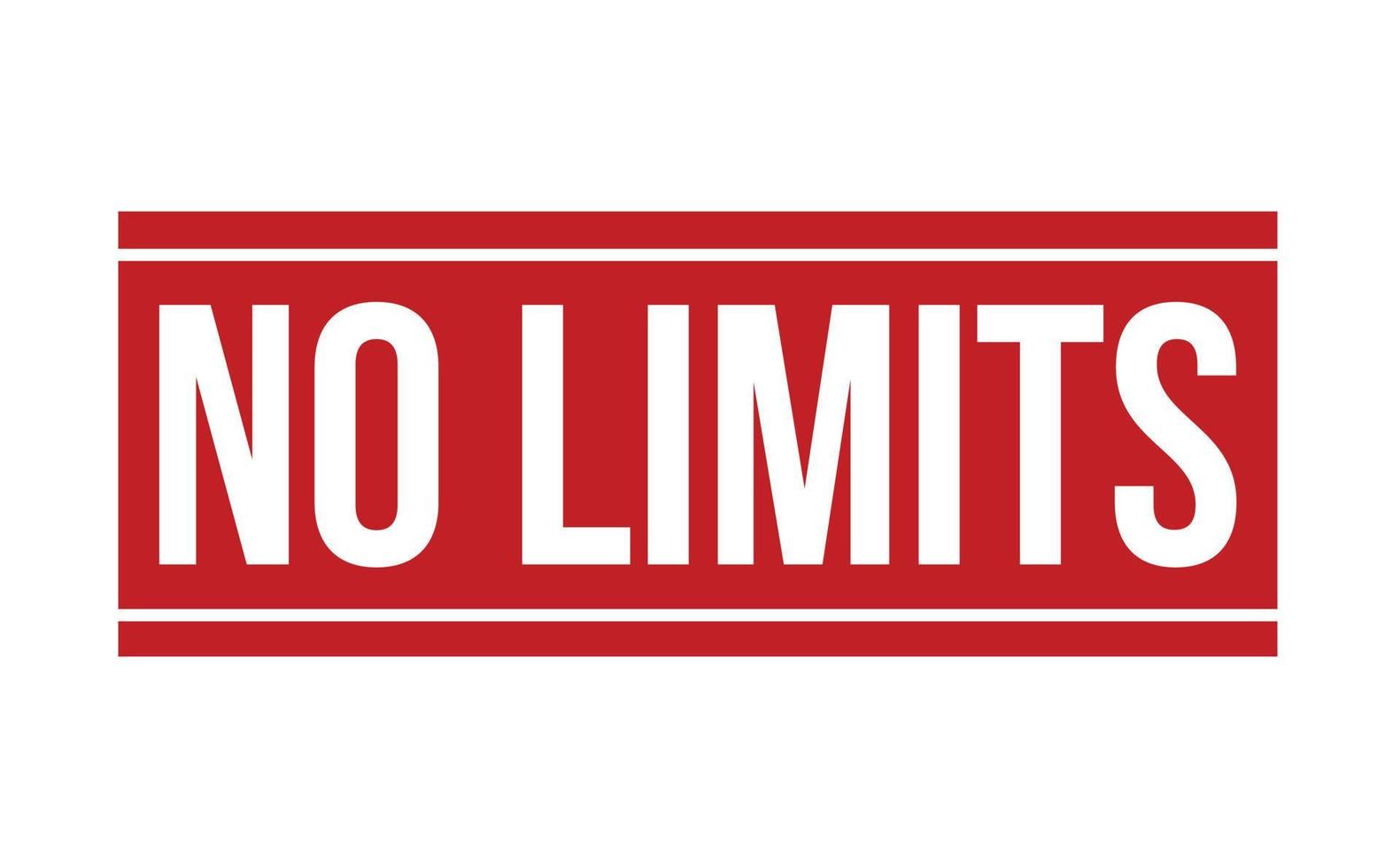 No Limits Rubber Stamp. Red No Limits Rubber Grunge Stamp Seal Vector Illustration - Vector