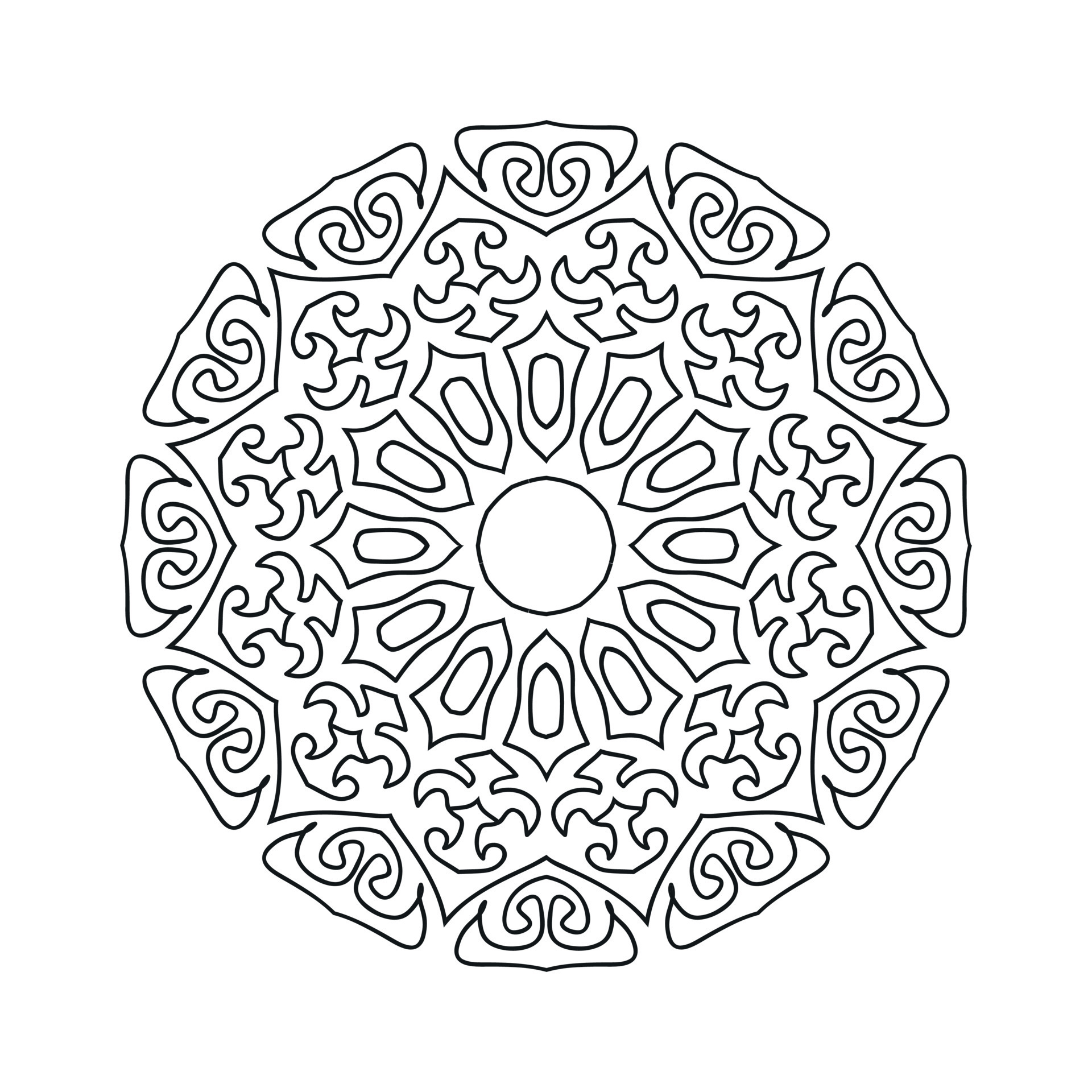 Black and white flower mandala designs 19583535 Vector Art at Vecteezy