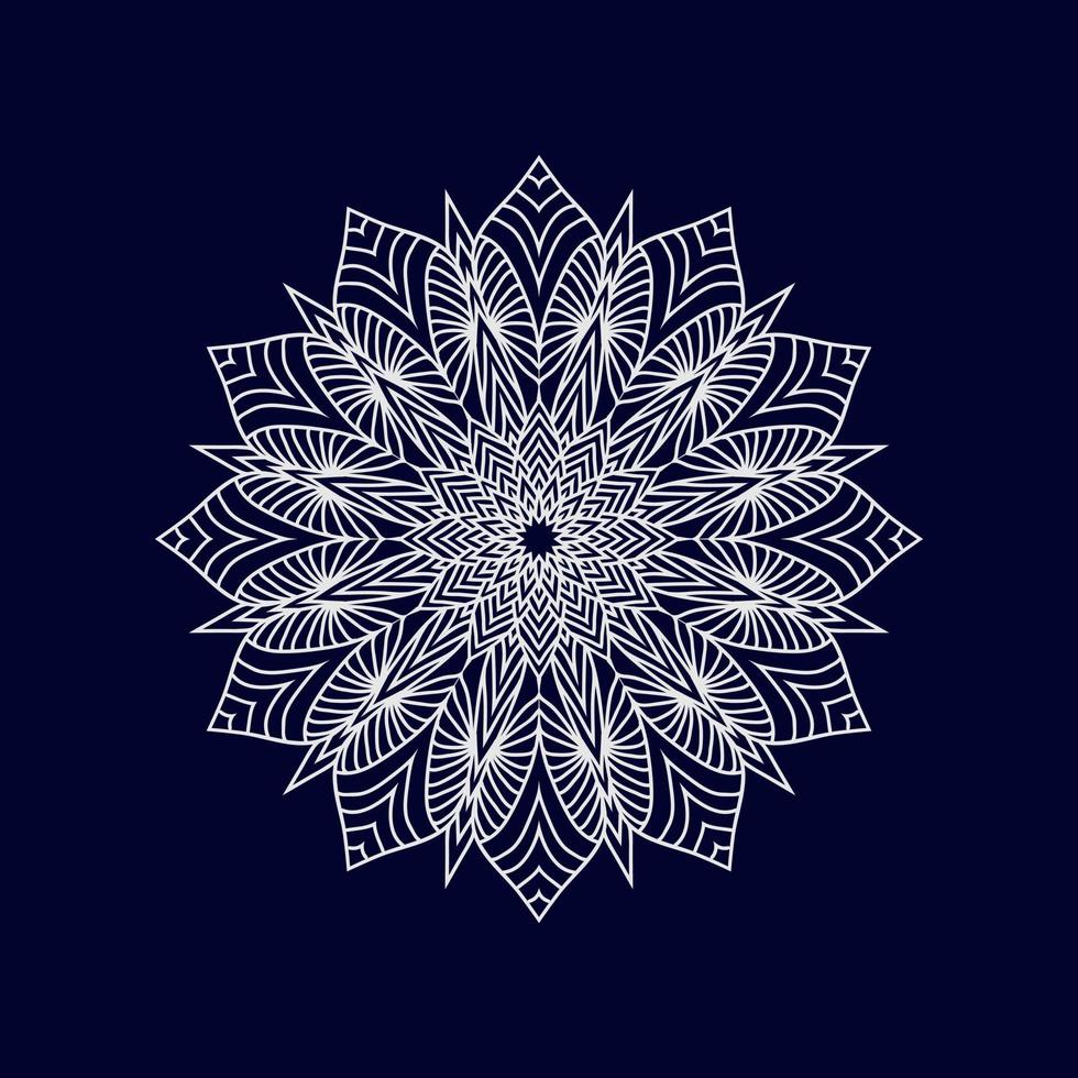 New flower mandala art vector illustration