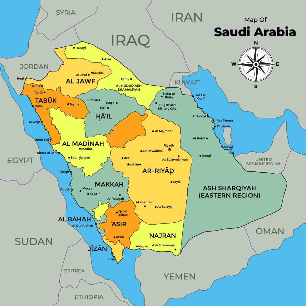 Map ff Saudi Arabia vector