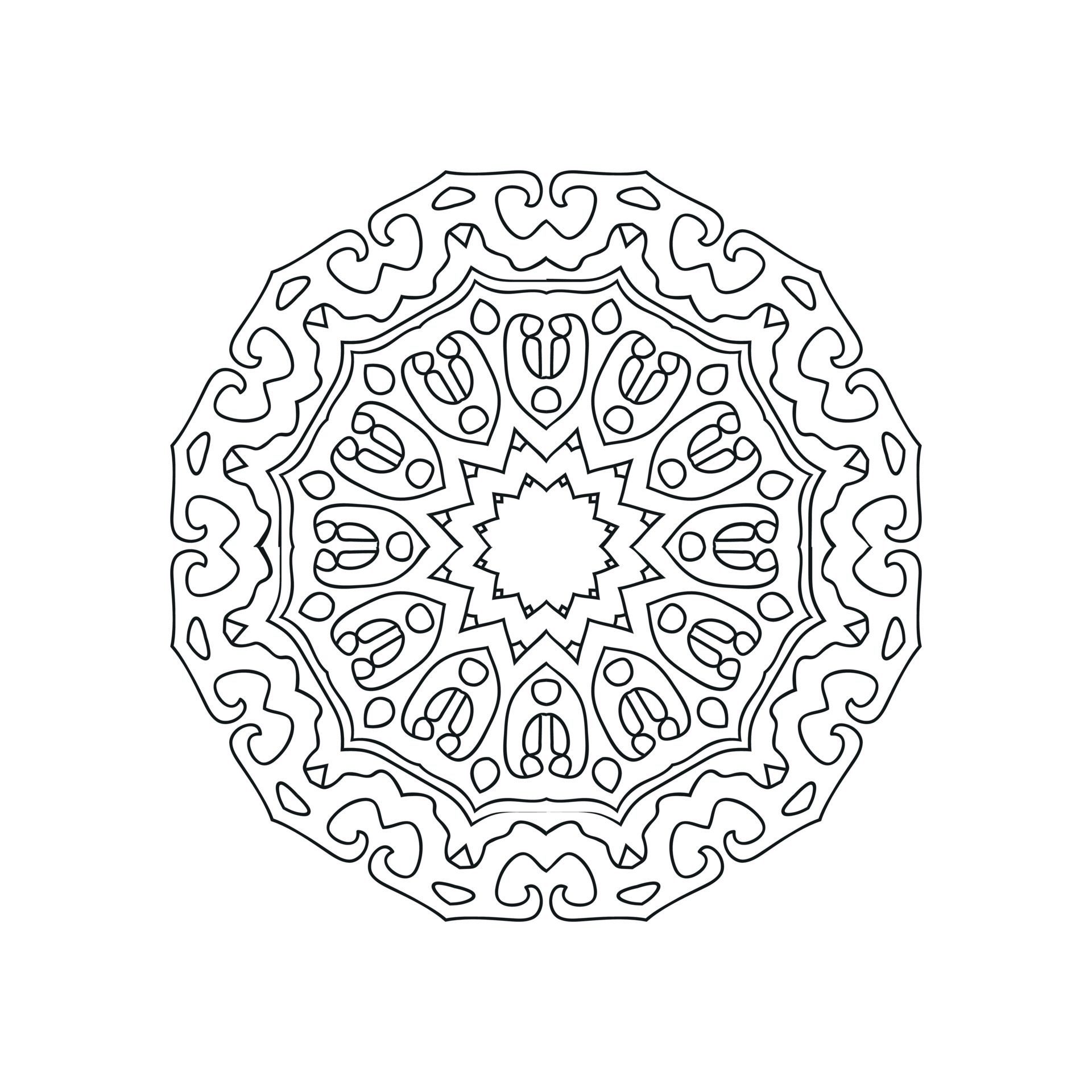 Black and white flower mandala designs 19583751 Vector Art at Vecteezy