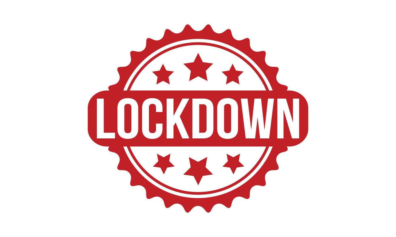 Lockdown Rubber Stamp. Red Lockdown Rubber Grunge Stamp Seal Vector Illustration - Vector