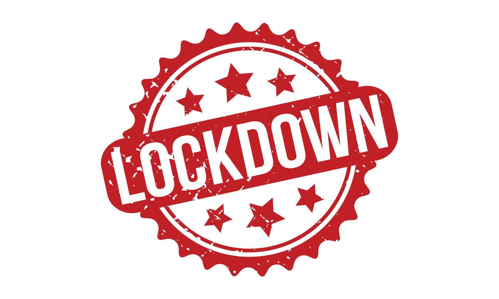 Lockdown Rubber Stamp. Red Lockdown Rubber Grunge Stamp Seal Vector Illustration - Vector