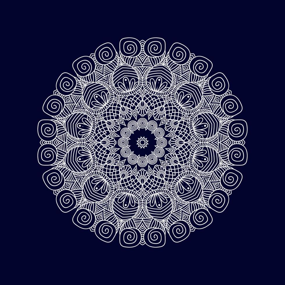 New flower mandala art vector illustration