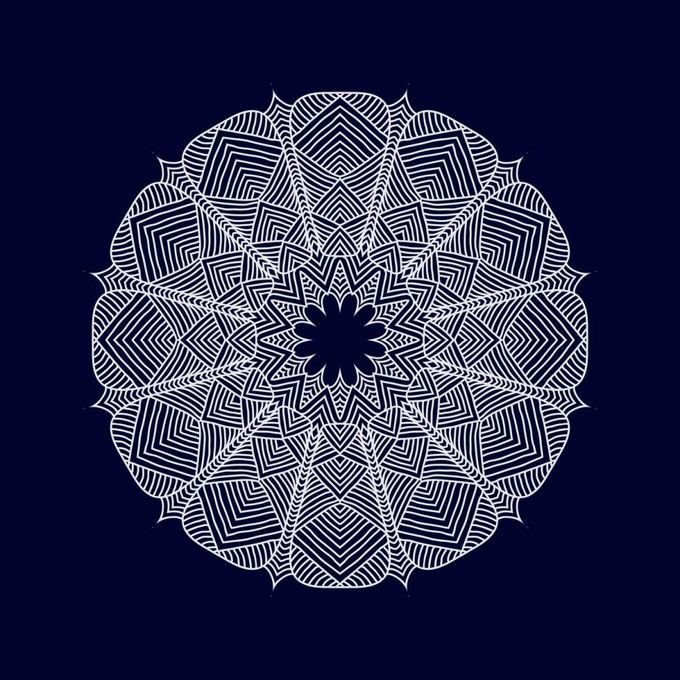 New flower mandala art vector illustration