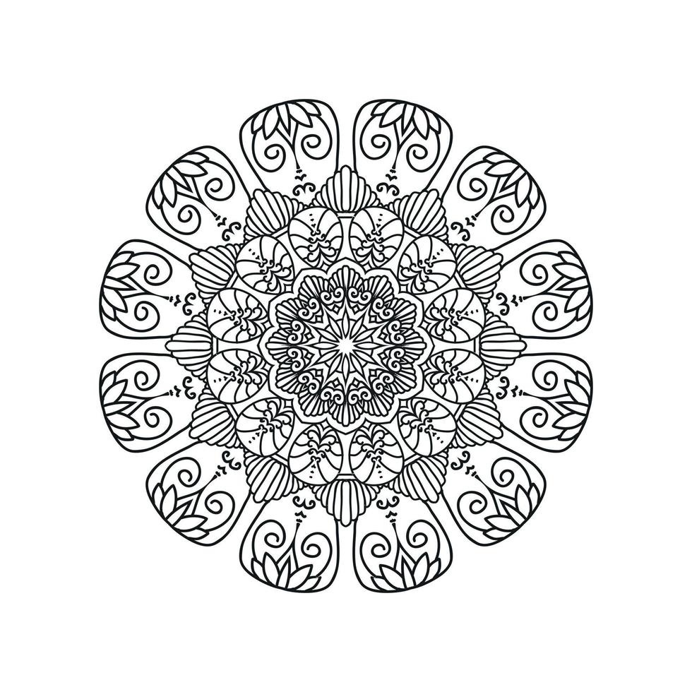 flor mandala fondo diseño vector ilustración